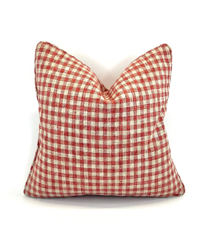 Adjustable Pillows for Customized ComfortZippy Coral Check Decorative Fabric