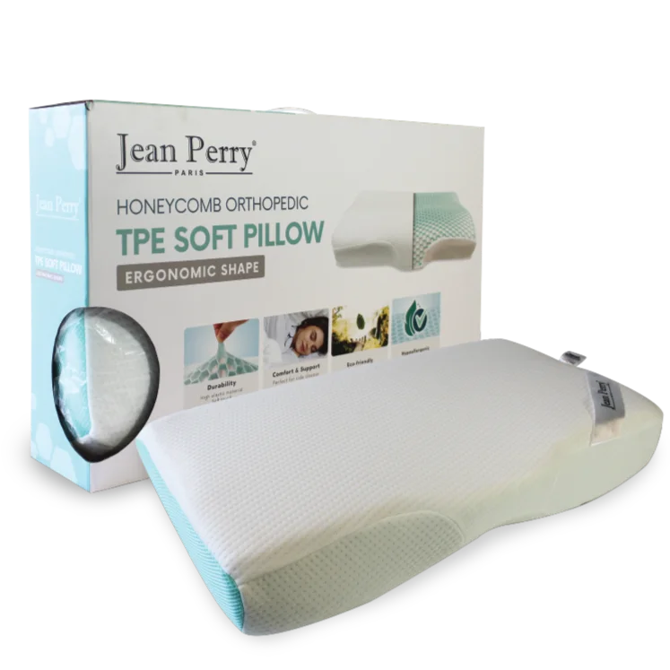 Adjustable Pillows for Customized ComfortJean Perry Honeycomb Orthopedic TPE Soft Ergonomic Memory Pillow