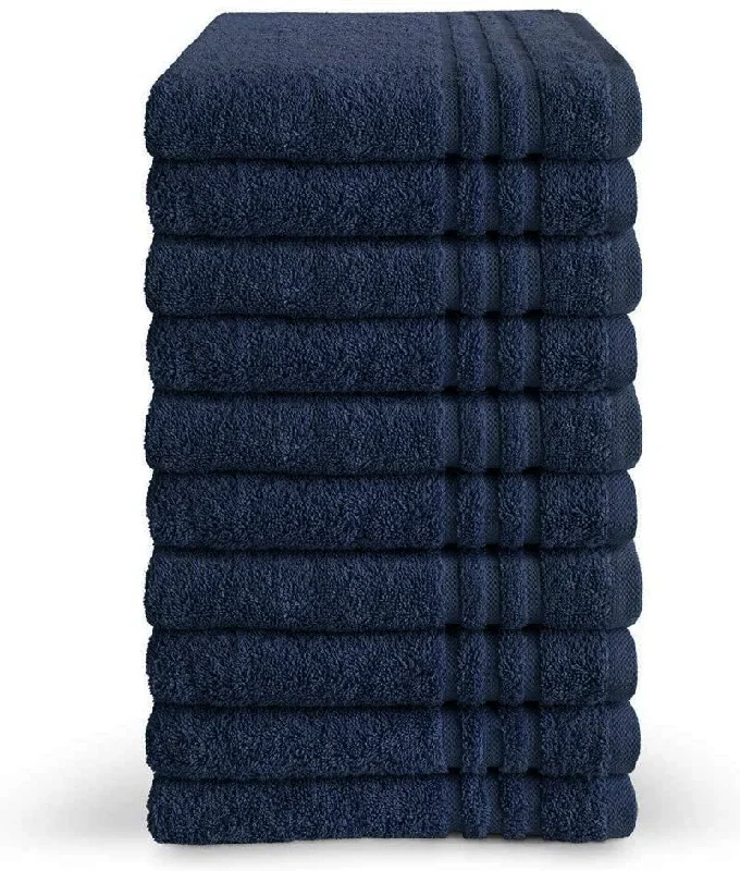 Jersey - Knit Sheets for a Comfortable and Casual BedLuxury Navy Blue Bath Sheets Towels 650gsm 90 x 150cm 100% Cotton Packs of 2, 10 and 24