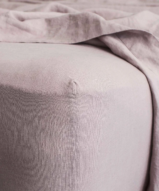 Quilted Cotton Sheets for a Warm and Inviting BedLinen Fitted Sheet - Dusk