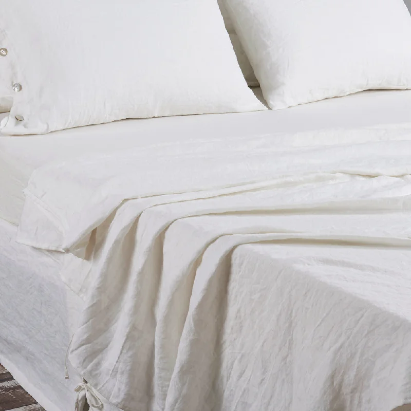 Flat Sheets with a High - Quality Finish for a Luxurious LookBed Linen Flat Sheet Chalk