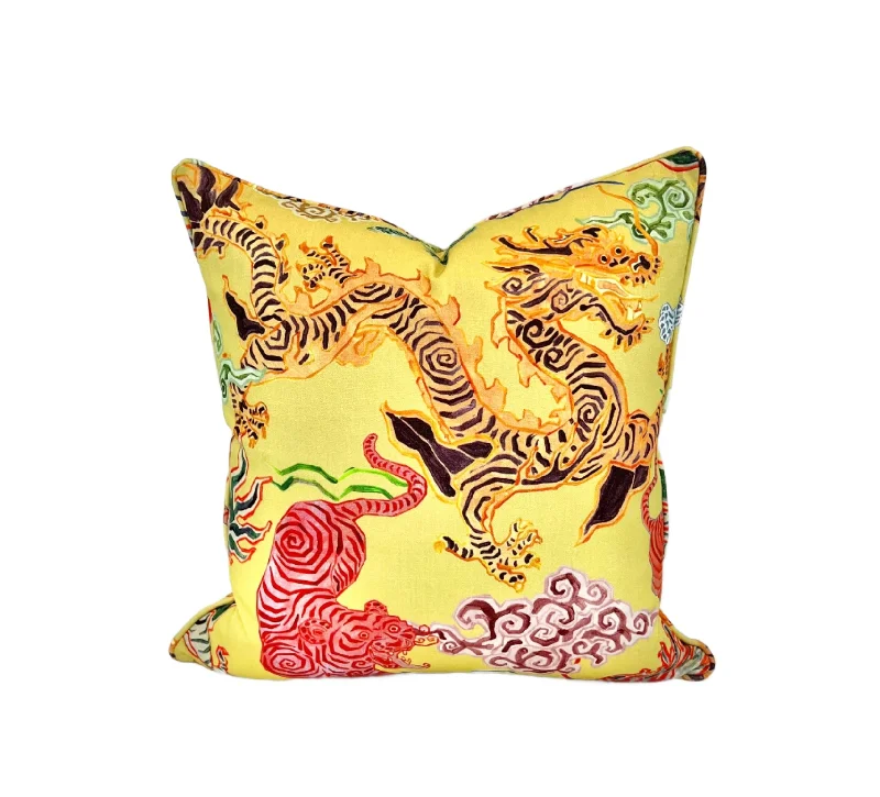 Pregnancy Pillows for Expectant MothersDecorative Pillow Cover in Dragon Himalaya Jonquil Hamilton