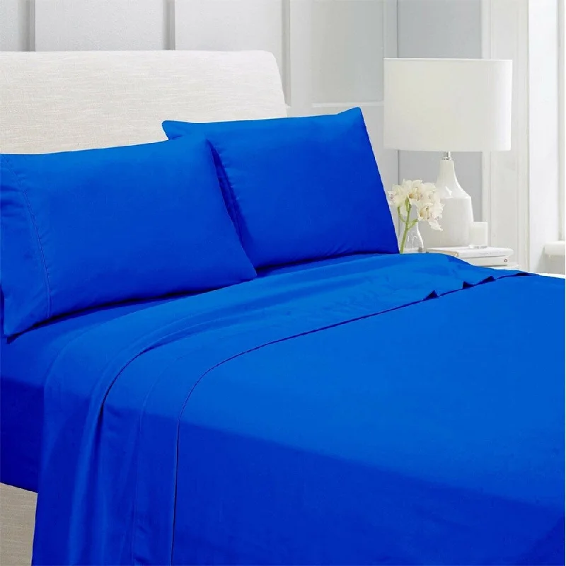 Jersey - Knit Sheets for a Comfortable and Casual BedEgyptian Comfort 1800 Count 4 Piece Bed Sheet Set Full Blue