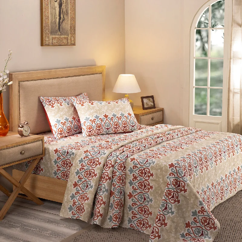 Flat Sheets with a High - Quality Finish for a Luxurious LookNouveau Tradition Kaleen Global Bed Sheet