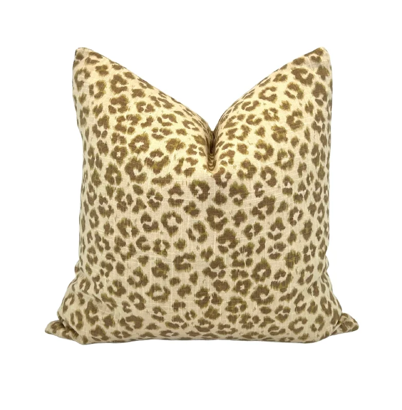 Back Support Pillows for Office ChairsDecorative Pillow Cover in Faux Leopard Skin in Avocoda