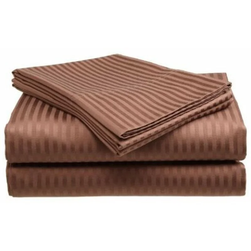 Wrinkle - Free Polyester Sheets for a Low - Maintenance Bed2 PACK Deluxe Hotel 400 Thread Count 100% Cotton Sateen Full Coffee