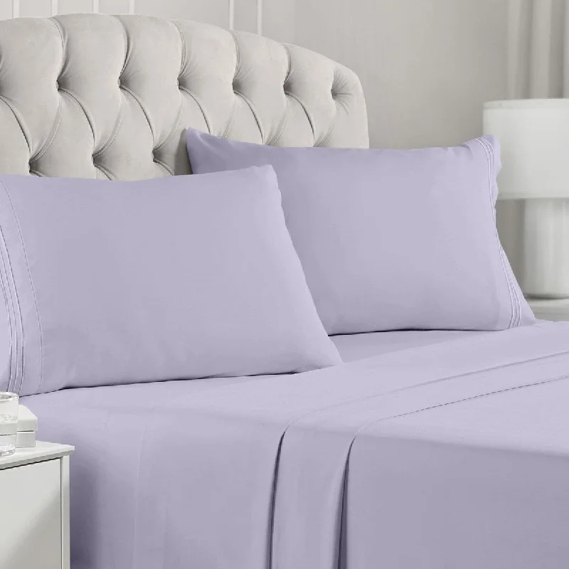 King - Size Sheet Sets with a Decorative Pillow SetFull Size 4 Piece Bedding Sheets & Pillowcases - Deep Pocket up to 16" - Wrinkle, Fade, Stain Resistant