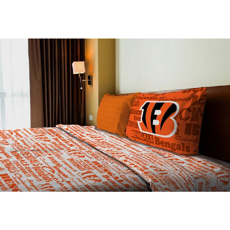 Sheet Sets with Multiple Pillowcase OptionsNFL 820 Bengals Anthem Twin Sheet Set