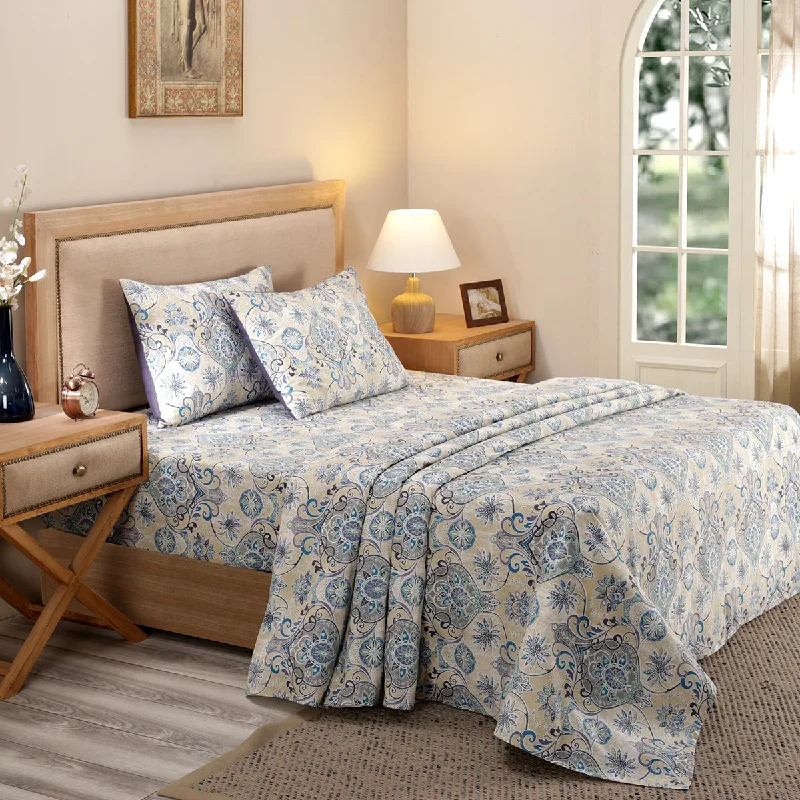 Hypoallergenic Silk Sheets for Sensitive SleepersNouveau Tradition Lawn Rerun Blue Bed Sheet