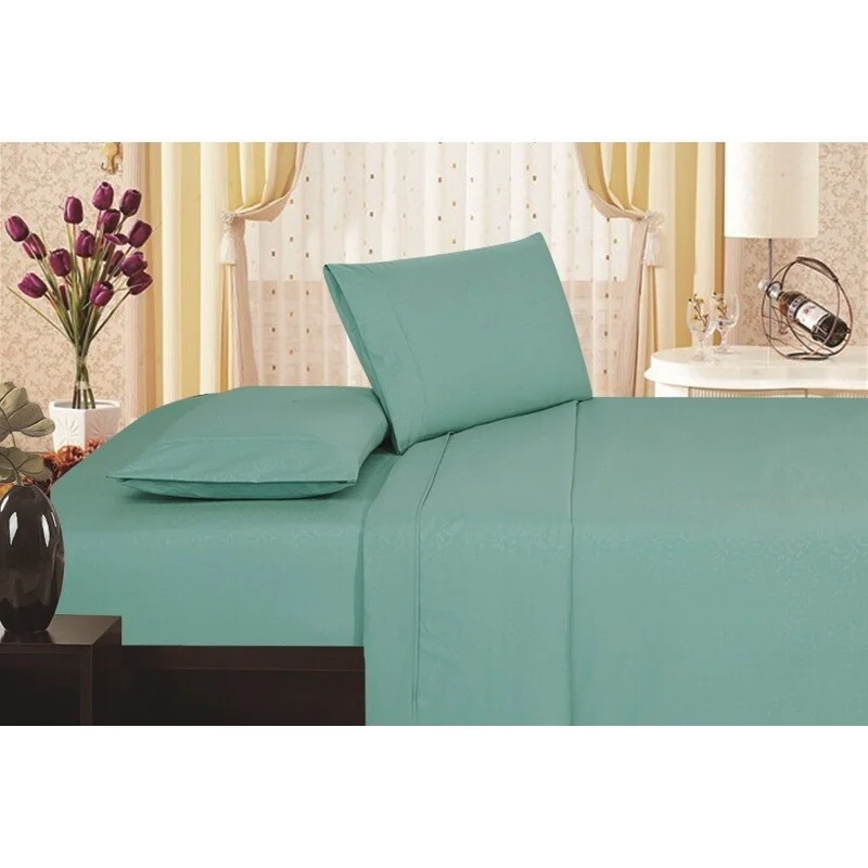 King - Size Sheet Sets with a Decorative Pillow SetEmbossed Vine Sheet Set Full Sheet Set Turquoise