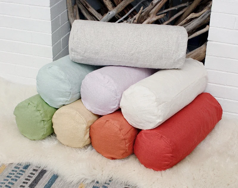 Round Pillows for Boho-Style InteriorsEuropean Linen Pillowcases - Neck Roll sizes