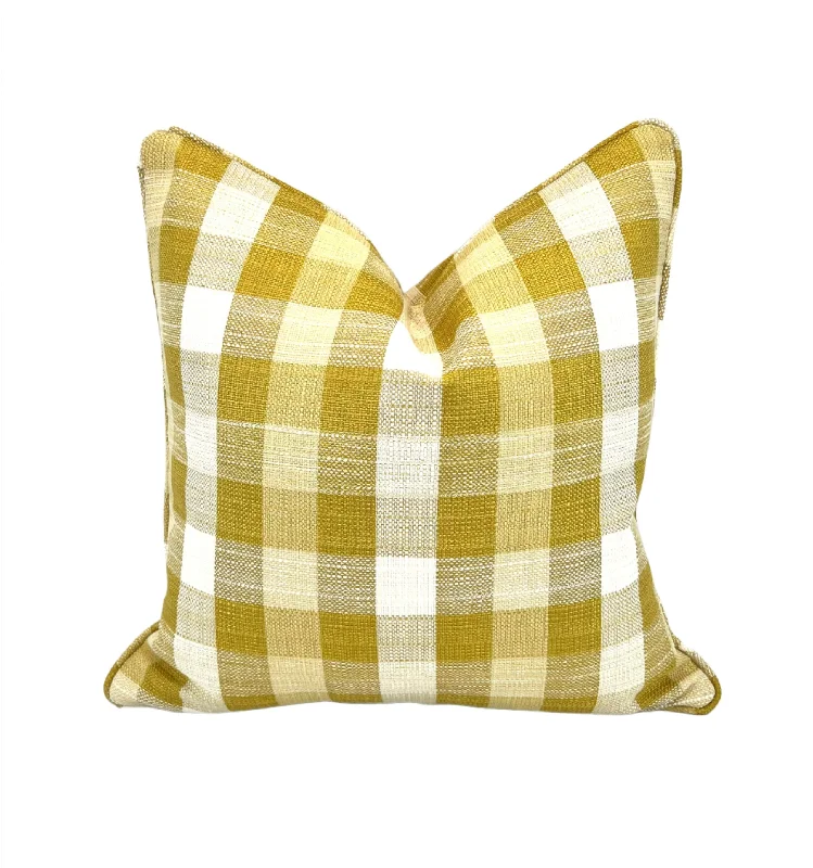 Memory Foam Pillows for Neck SupportCitrus Buffalo Check Plaid Decorative Pillow Cover (Inserts Now Available!)