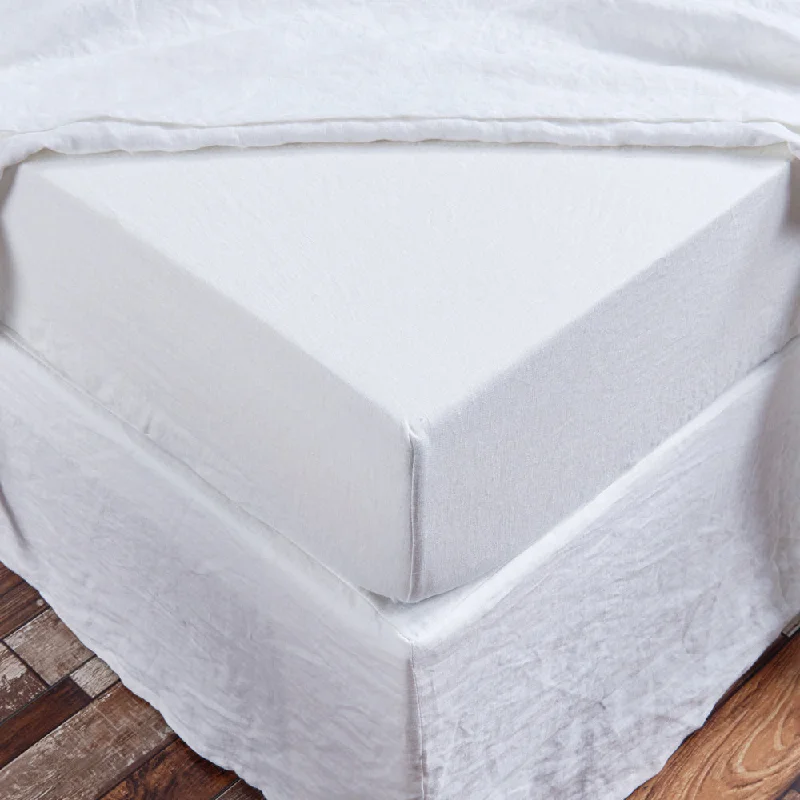 Wrinkle - Free Polyester Sheets for a Low - Maintenance BedLinen Fitted Sheet Optic White