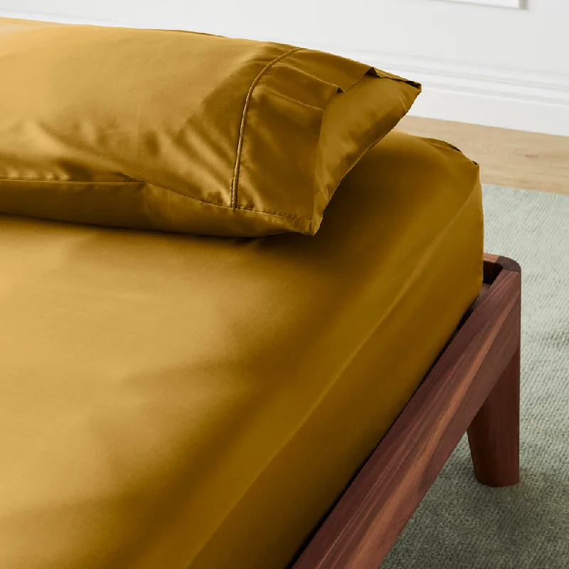 Thermal - Regulating Bamboo Sheets for All - Season ComfortCleanBamboo® Signature Sateen Fitted Sheet