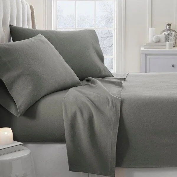 Thermal - Regulating Bamboo Sheets for All - Season ComfortMerit Linens Premium 4 Piece Ultra Soft Flannel Bed Sheet Set