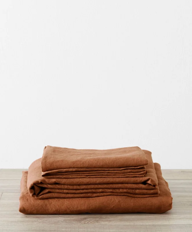 Anti - Pill Microfiber Sheets for a Smooth AppearanceLinen Sheet Set With Pillowcases - Cedar