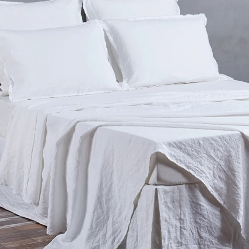 King - Size Sheet Sets with a Decorative Pillow SetFrayed border Top Sheet