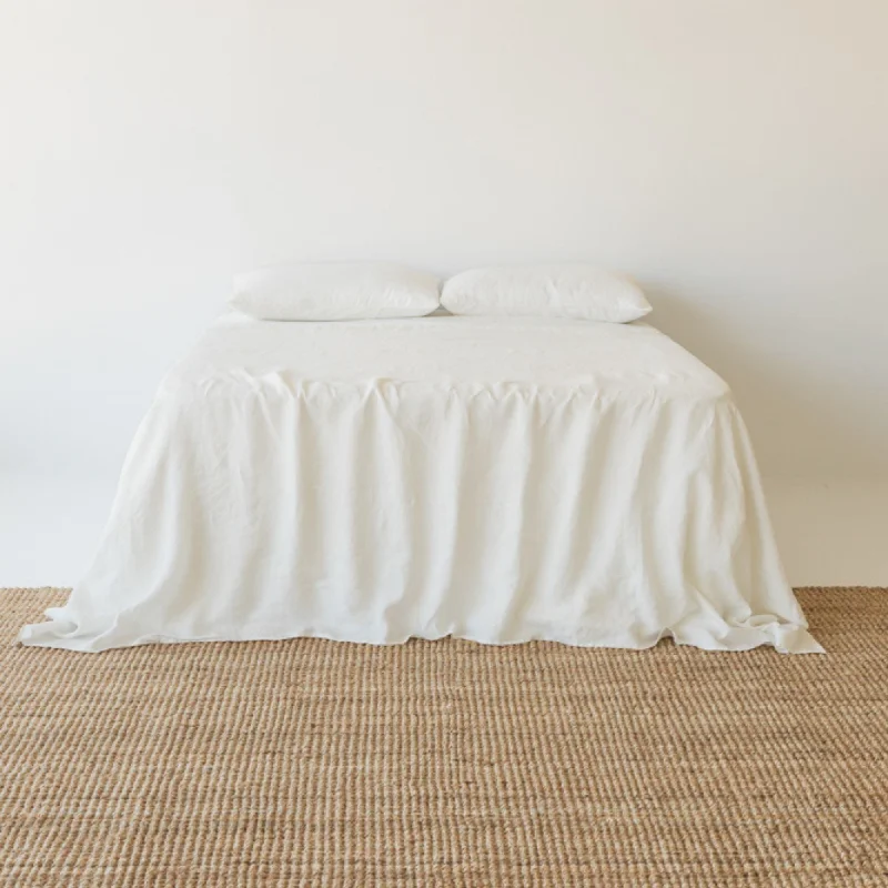 Moisture - Wicking Cotton Sheets for a Dry and Comfortable SleepOff White Linen Flat Sheet