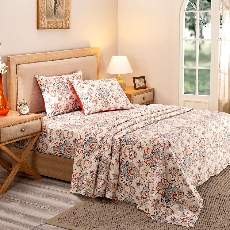 King - Size Sheet Sets with a Decorative Pillow SetNouveau Tradition Lawn Rerun Red Bed Sheet