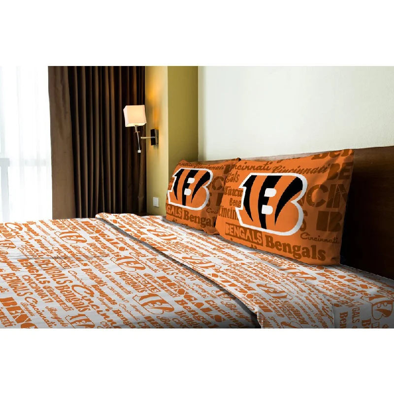 Anti - Pill Microfiber Sheets for a Smooth AppearanceNFL 821 Bengals Anthem Full Sheet Set