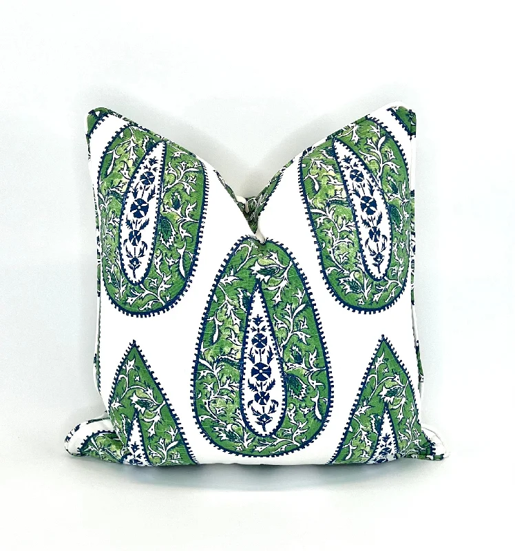 Down Alternative Pillows for Ethical ChoicesDecorative Pillow Cover in Bindi Kelly Paisley