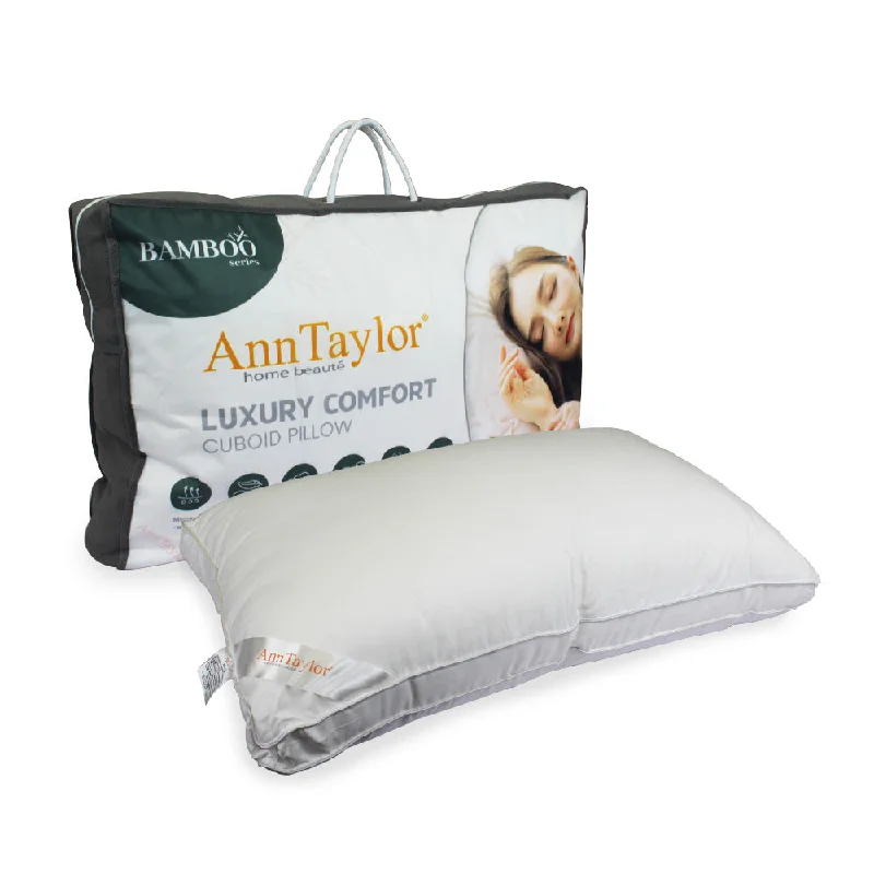 Travel Pillows for Long JourneysAnn Taylor Bamboo Series Luxury Comfort Cuboid Pillow