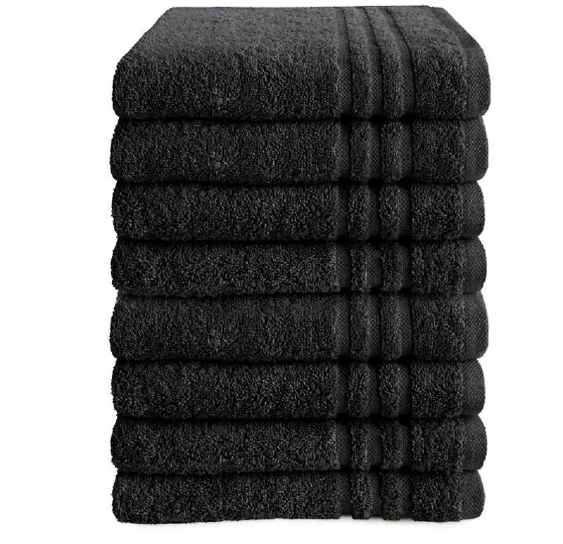 Anti - Pill Microfiber Sheets for a Smooth AppearanceBlack Bath Sheets Towels 650gsm 90 x 150cm 100% Cotton Packs of 2, 10 and 24