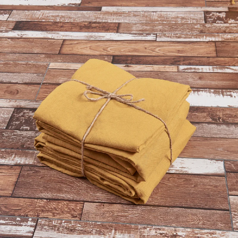 Wrinkle - Free Polyester Sheets for a Low - Maintenance Bed100 % Linen Sheets Set Mustard