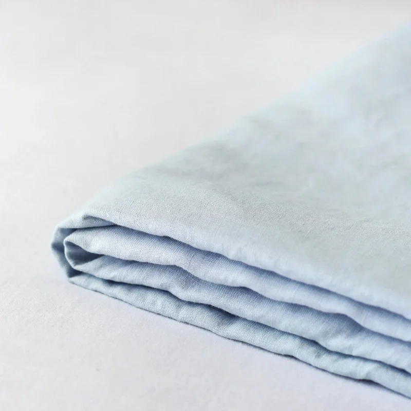 Thermal - Regulating Bamboo Sheets for All - Season ComfortPowder Blue Linen Sheets Set