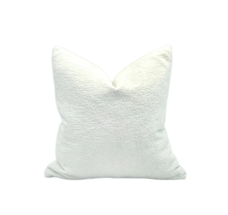 Back Support Pillows for Office ChairsDecorative Pillow Cover in Crypton Hesse Snow Chenille Fabric