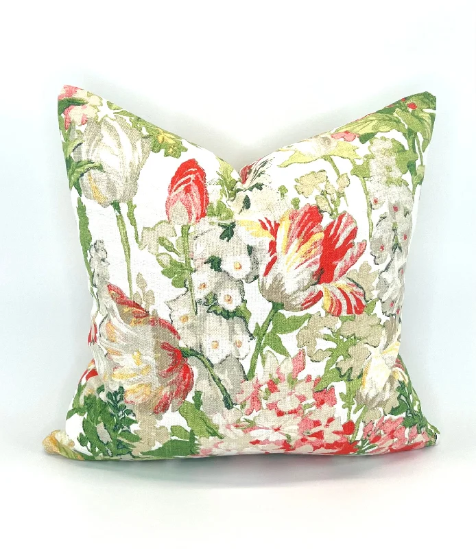 Cotton Pillows for Natural ComfortDecorative Pillow Cover in Spring Ready Garden