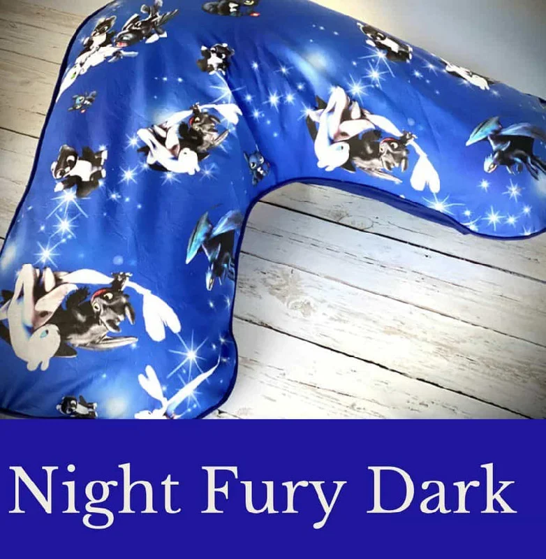 Travel Pillows for Long JourneysNight Fury - dark - Boomerang Pillow Case