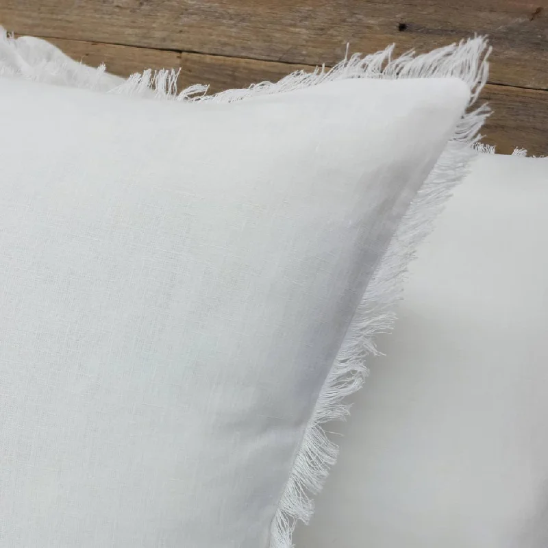 Firm Pillows for Side SleepersFringed Linen Pillow Case Pair