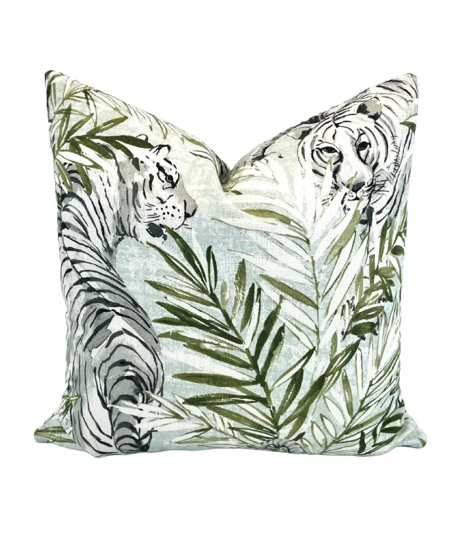 Back Support Pillows for Office ChairsTropical Tiger in Spa Decorative Pillow (Inserts Now Available!)