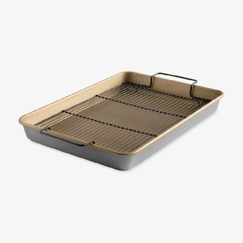 Fitted Sheets with Reinforced Corners for Long - Lasting UseNordicware | Nonstick High-Sided Oven Crisp Baking Tray