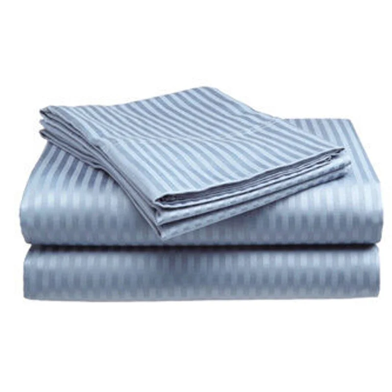 Wrinkle - Free Polyester Sheets for a Low - Maintenance Bed2 PACK Deluxe Hotel 400 Thread Count 100% Cotton Full Light Blue