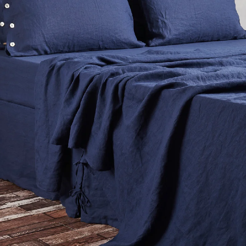 Rayon - Cotton Sheets for a Breathable and Soft BlendBed Linen Flat Sheet Indigo Blue