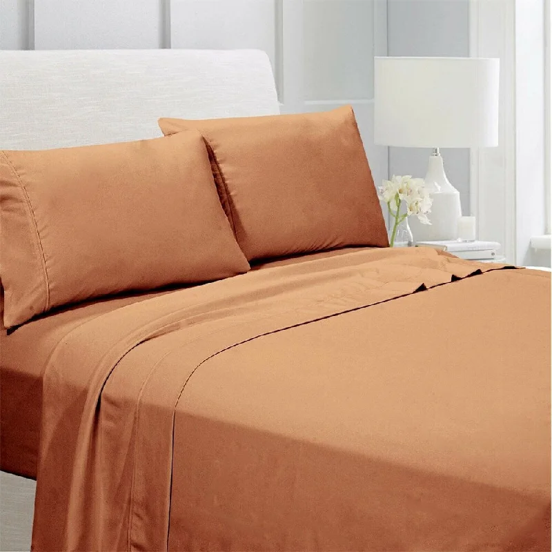 Thermal - Regulating Bamboo Sheets for All - Season ComfortEgyptian Comfort 1800 Count 4 Piece Bed Sheet Set Twin Tan