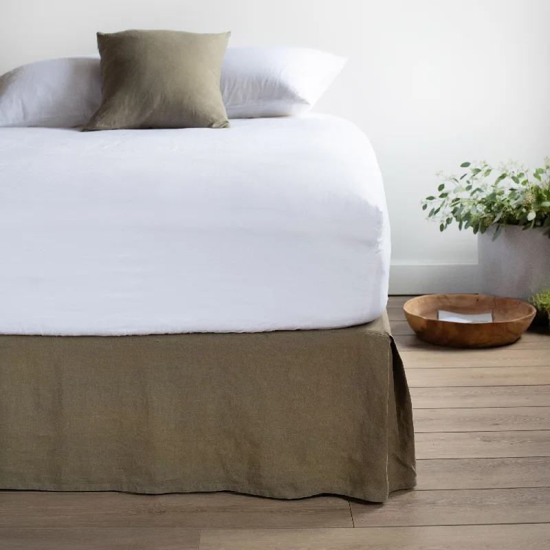 100% French Linen Bedskirt by BOKSER HOME