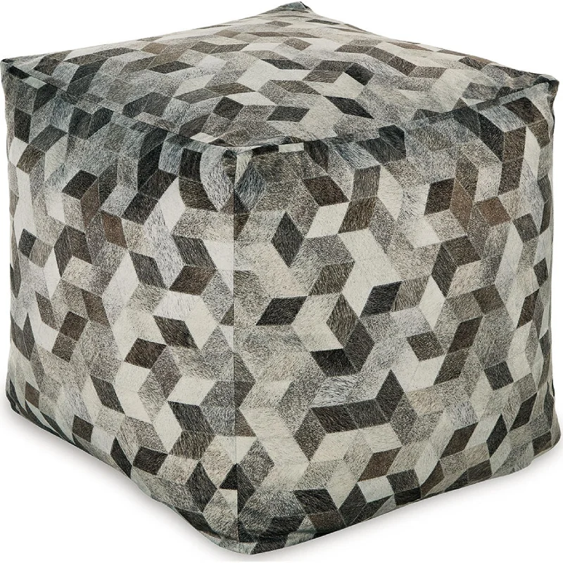 Gel - infused memory foam mattresses for cooler sleepAlbermarle Pouf - Gray/Brown