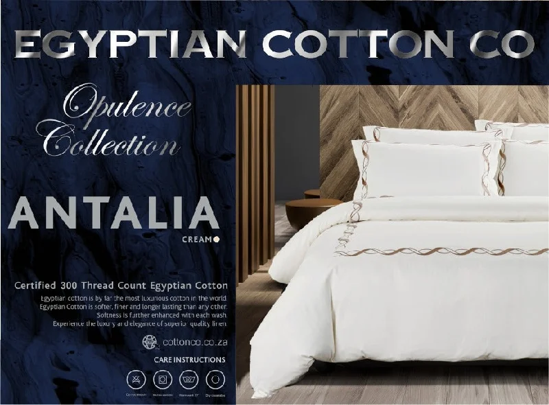 Oversized duvet covers that drape beautifully over the sides of the bed for a luxurious lookAntalia Egyptian Cotton Duvet Cover