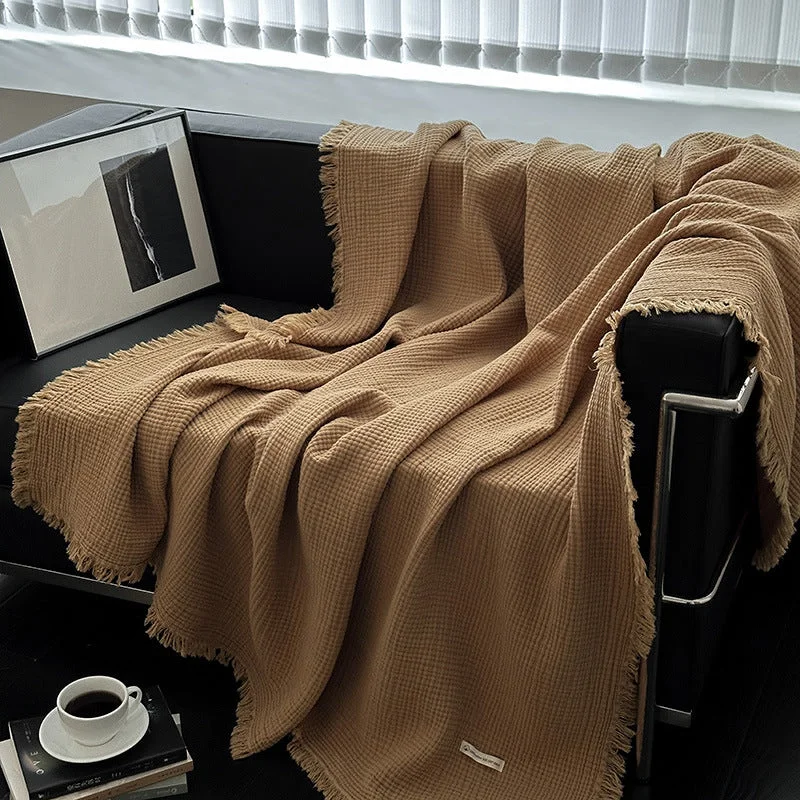 Synthetic fiber blend blankets for a budget - friendly choiceAssorted Latte Breathable Blanket / Caramel