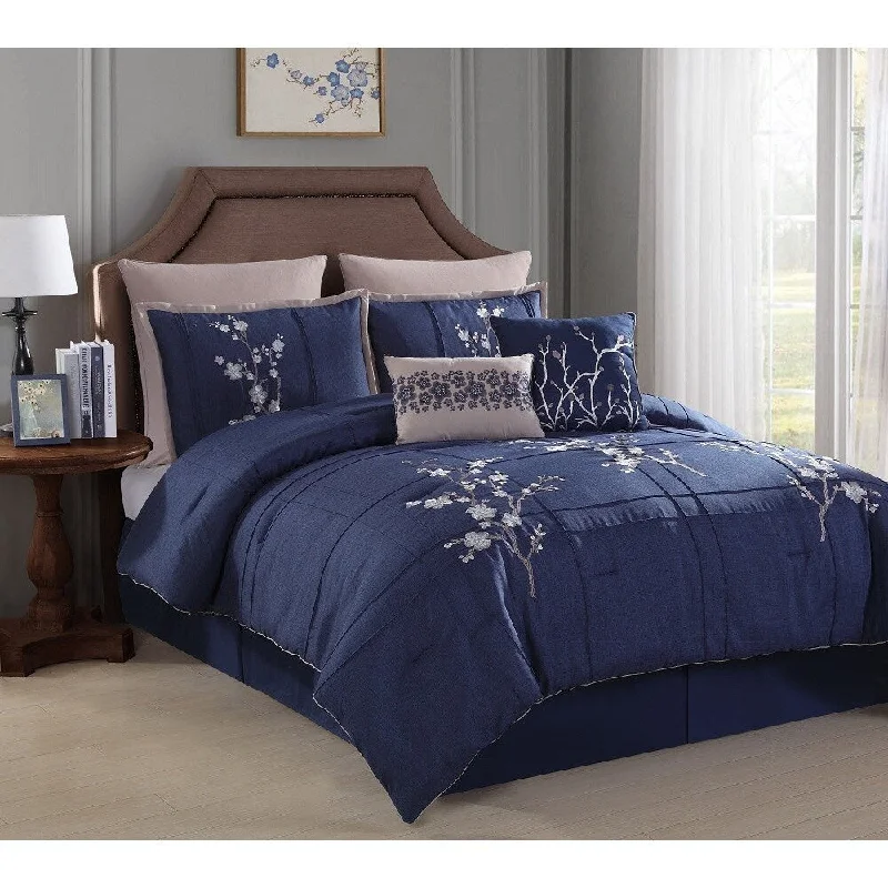 Synthetic - filled comforters like polyester for affordability and hypoallergenic propertiesAvondale Manor Alicia 8-piece Comforter Set