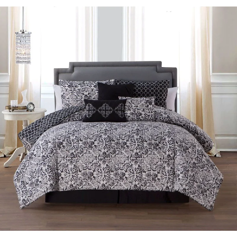 Microfiber - filled comforters that are lightweight and easy to care forAvondale Manor Arabella 7-piece Comforter Set