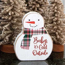 Baby It's Cold Outside Chunky Snowman Sitter