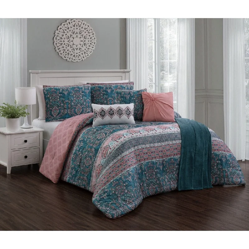 Full - size comforters suitable for full - sized beds in guest rooms or small bedroomsBelladonna 7-piece Comforter Set