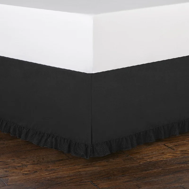 Betsey Johnson Black Ruffled Bedskirt