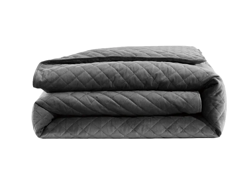 Microfiber blankets that are durable and easy to care forVelvet Weighted Blanket - Charcoal - 48”X74”