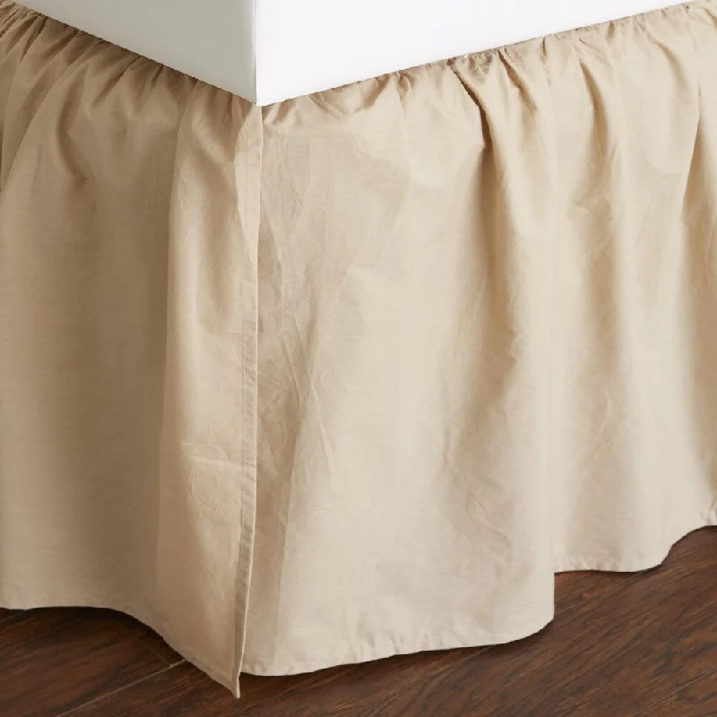 Brighton Khaki Cotton 24-inch 3 Piece Tuck in Bed Skirt