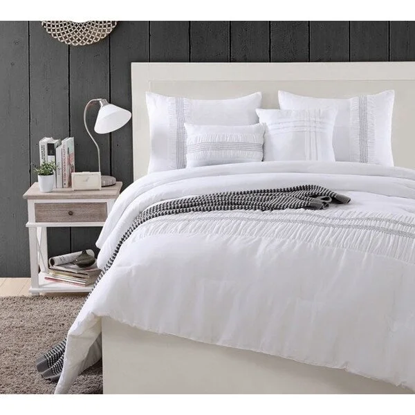 Synthetic - filled comforters like polyester for affordability and hypoallergenic propertiesBYB Hampton Comforter Set